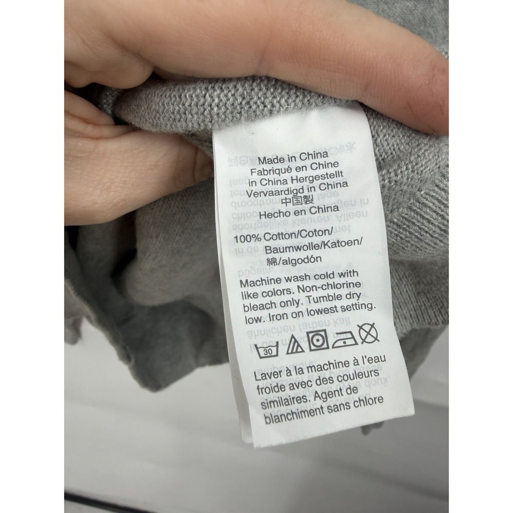 J.Crew Factory Half Zip Pullover Men Medium Heather Gray Sweater Casual Classic - Picture 4 of 8